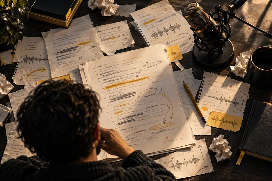 Unstructured script prepared for an AI voice draft