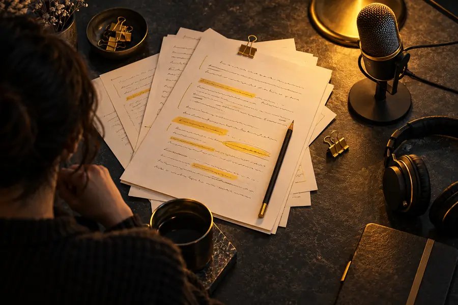 Draft text prepared for voice generation